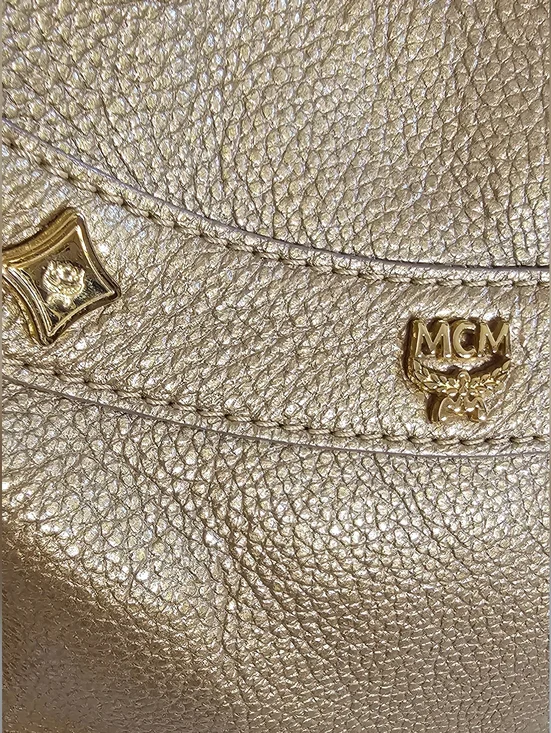 MCM Metallic Bronze Leather Hobo Bag - Women - Picture 2 of 16